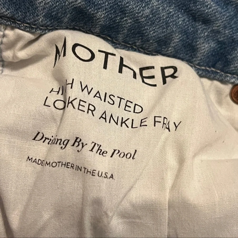 MOTHER High Waisted Looker Ankle Fray Drinking By The Pool